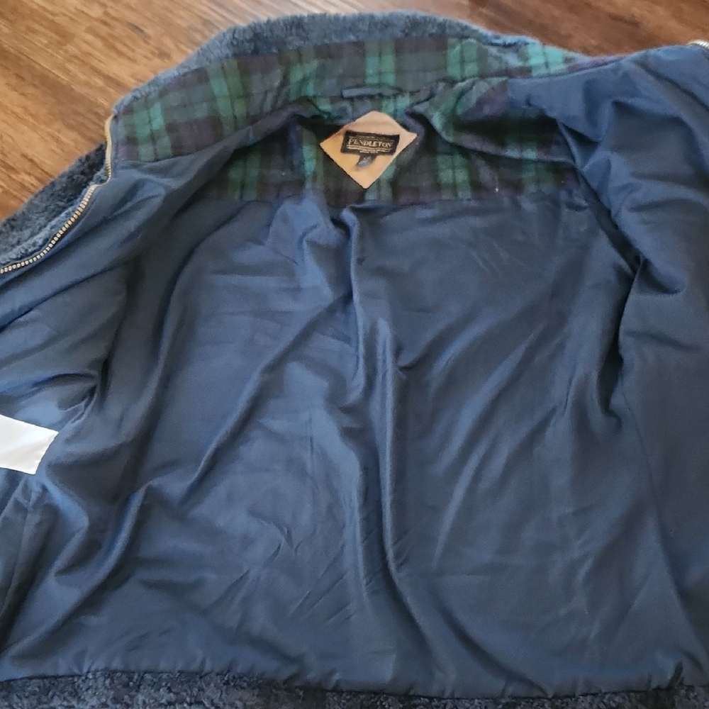 Pendleton Blue Fleece Puffer Jacket - image 6